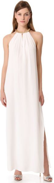 Rebecca Taylor Sequin Halter Gown - Lyst