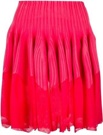 Alaïa Pleated Aline Skirt - Lyst