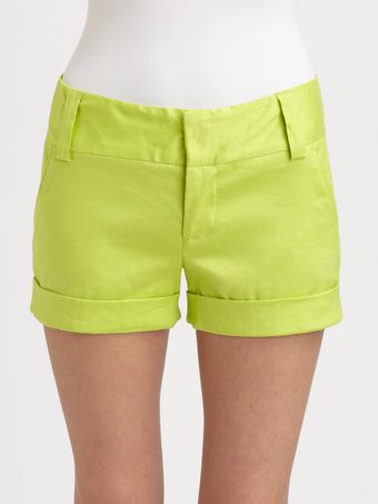 Alice + Olivia Cady Cuff Shorts - Lyst