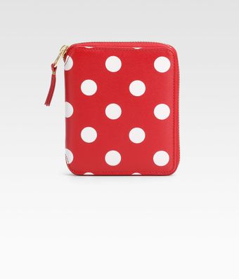 Comme Des Garçons Polka Dot Leather Wallet - Lyst