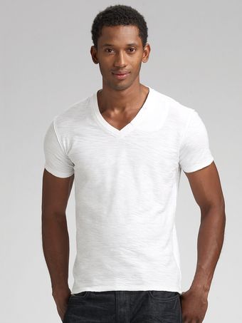 Diesel Slubbed Vneck Tee - Lyst