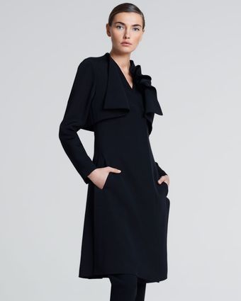 Giorgio Armani Layered Ottoman Coat - Lyst