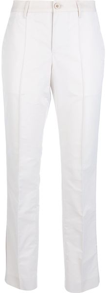 Issey Miyake Pleated Stripe Trousers - Lyst