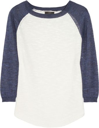 J.Crew Knitted Baseball Sweater - Lyst