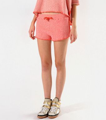 Maje Allemagne Contrast Stitching Shorts - Lyst