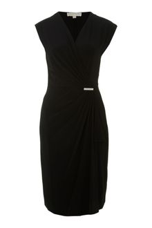 Michael by Michael Kors Cap Sleeved Wrap Dress - Lyst
