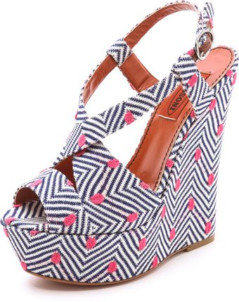 Missoni Slingback Wedge Sandals - Lyst