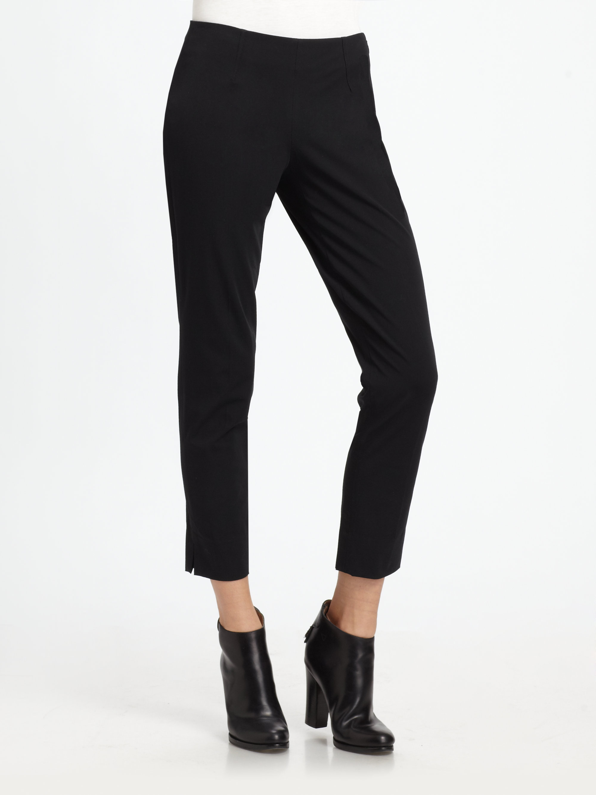 Theory Belisa Cropped Skinny Dress Pants in Black (india pink) Lyst