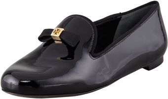 Tory Burch Chandra Patent Smoking Slipper Black - Lyst