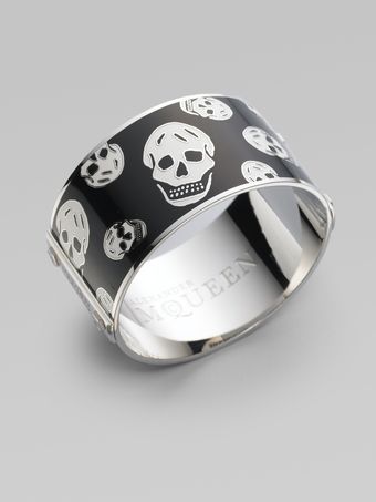 Alexander McQueen Wide Skull Bracelet - Lyst
