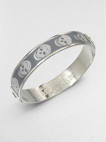 Alexander McQueen Thin Skull Bracelet - Lyst