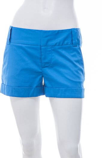 Alice + Olivia Cady Cuff Twill Shorts - Lyst