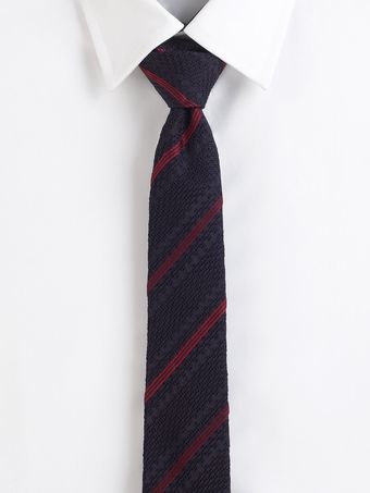 Burberry Textured Check Silk Tie - Lyst