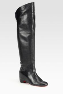 Christian Louboutin Beatriche Leather Over-the-knee Boots - Lyst
