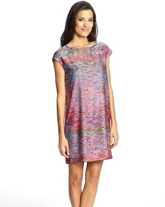 Cynthia Steffe Mosaic Print Shirt Dress - Lyst
