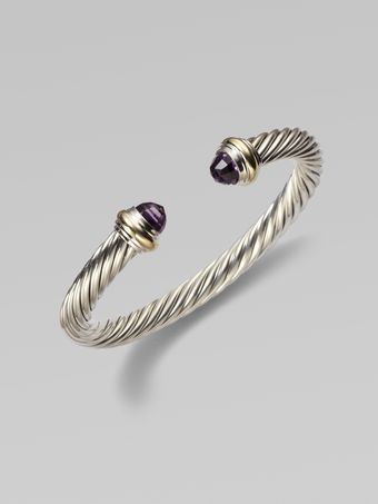 David Yurman 14k Gold Amethyst Cuff Bracelet - Lyst