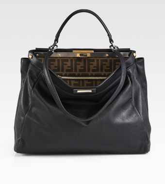 Fendi Large Peekaboo Satchel - Lyst