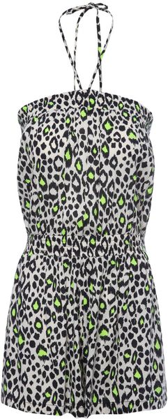 Jane Norman Neon Animal Playsuit - Lyst