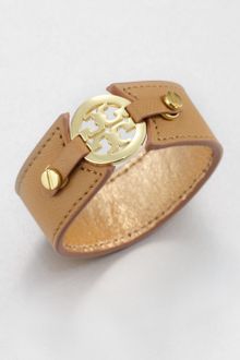 Tory Burch Logo Skinny Double Snap Cuff Bracelet - Lyst