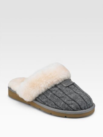 Ugg Cozy Knit Wool Scuffette Slippers - Lyst