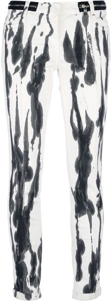 Balmain Printed Skinny Trouser - Lyst