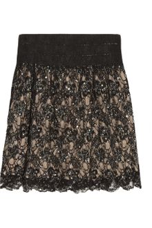 RED Valentino Embellished Lace Mini Skirt - Lyst