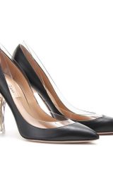 Valentino Naked Rockstud Leather Pumps with Transparent Trim