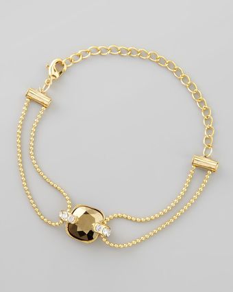 Chamak By Priya Kakkar Double Stranded Crystal Ball Chain Bracelet - Lyst
