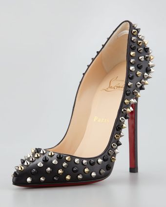 Christian Louboutin Pigalle Spikes Red Sole Pump - Lyst