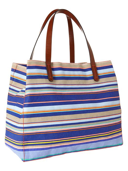 Gap Striped Canvas Tote in Multicolor (blue stripe) Gap Striped Canvas Tote in Multicolor (blue stripe)