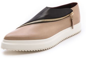 Jil Sander Two Toned Zipper Flats - Lyst