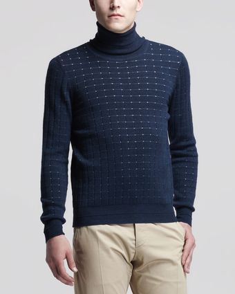 Maison Martin Margiela Dot Knit Turtleneck Sweater - Lyst