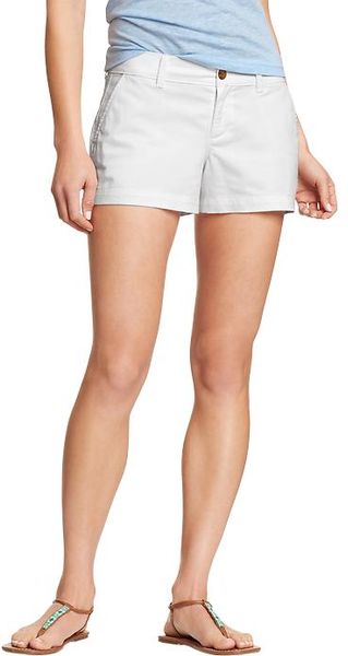 Old Navy Everyday Khaki Shorts 3 12 in White (bright white) | Lyst