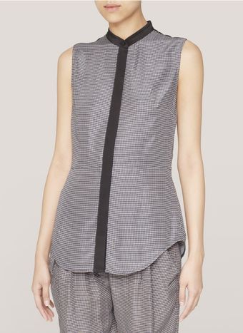 3.1 Phillip Lim Checkprint Sleeveless Shirt - Lyst