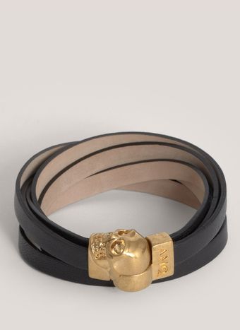 Alexander McQueen Skull Magnet Wrap Bracelet - Lyst