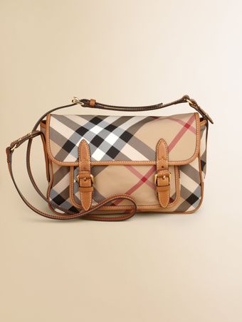 Burberry Kids Check Messenger Bag - Lyst