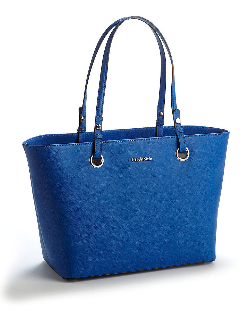 Calvin Klein Leather Tote Bag in Blue (cornflower) Lyst