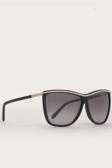 Chloé Metallic Trim Square Sunglasses - Lyst