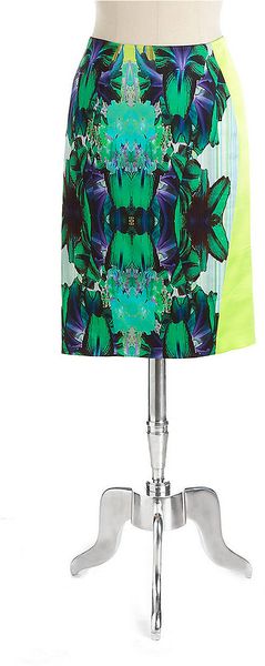 Elie Tahari Penelope Printed Pencil Skirt - Lyst