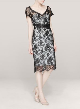 Emilio Pucci Vneck Lace Dress - Lyst