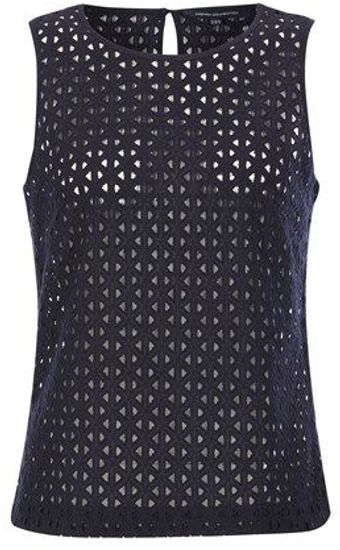 French Connection Fantasy Anglaise Top - Lyst