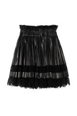 Givenchy Leather and Lace Pleated Skirt