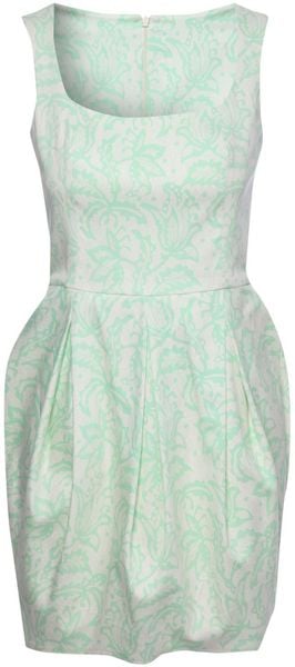 Jane Norman Lace Print Lantern Dress - Lyst