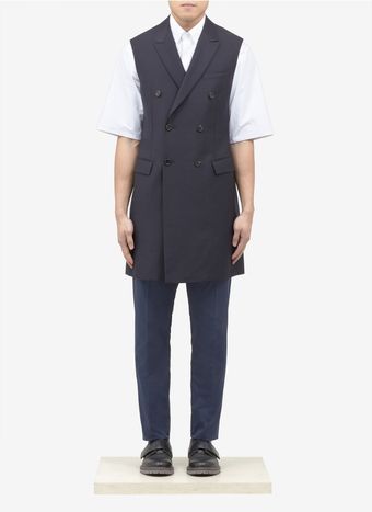 Jil Sander Long Wool mohair Vest Jacket - Lyst