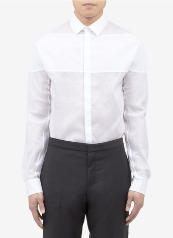 Lanvin Panelled Cotton Shirt - Lyst