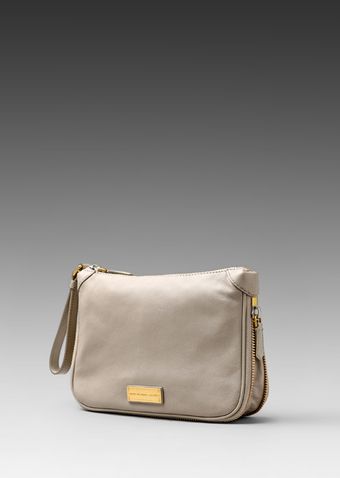 Marc By Marc Jacobs Washed Up Zip Clutch in Uniform Taupe - Lyst