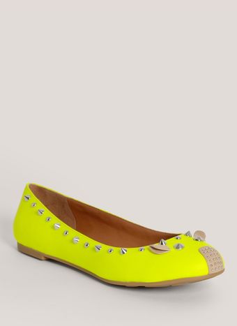 Marc By Marc Jacobs Neon Canvas Mouse Ballerina Flats - Lyst