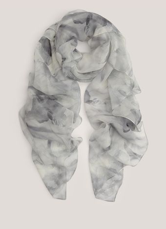 McQ by Alexander McQueen Printed Silkchiffon Scarf - Lyst