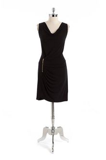 Michael by Michael Kors Sleeveless Dress with Side Zipper Detail - Lyst
