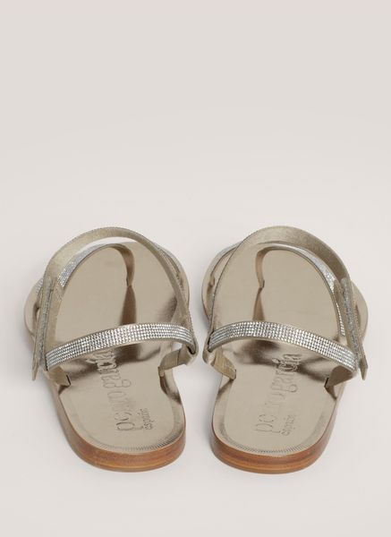crystal embellished flat sandals
